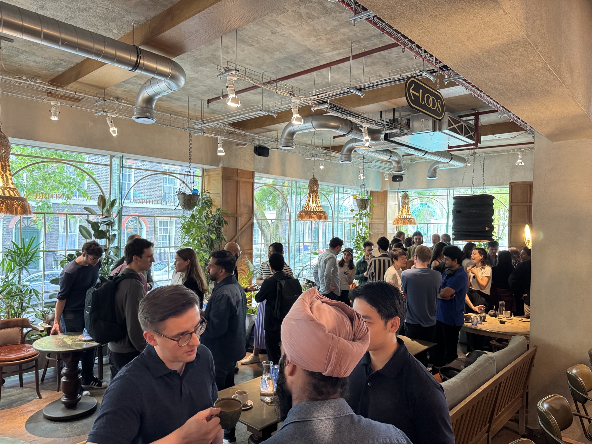 A packed Climate Coffee morning in London